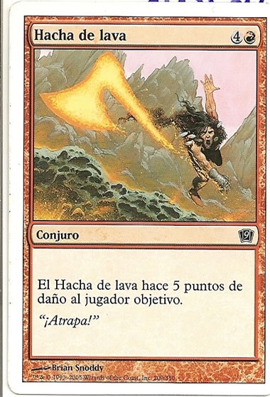 Magic novena edición Hacha de lava  200/350 español